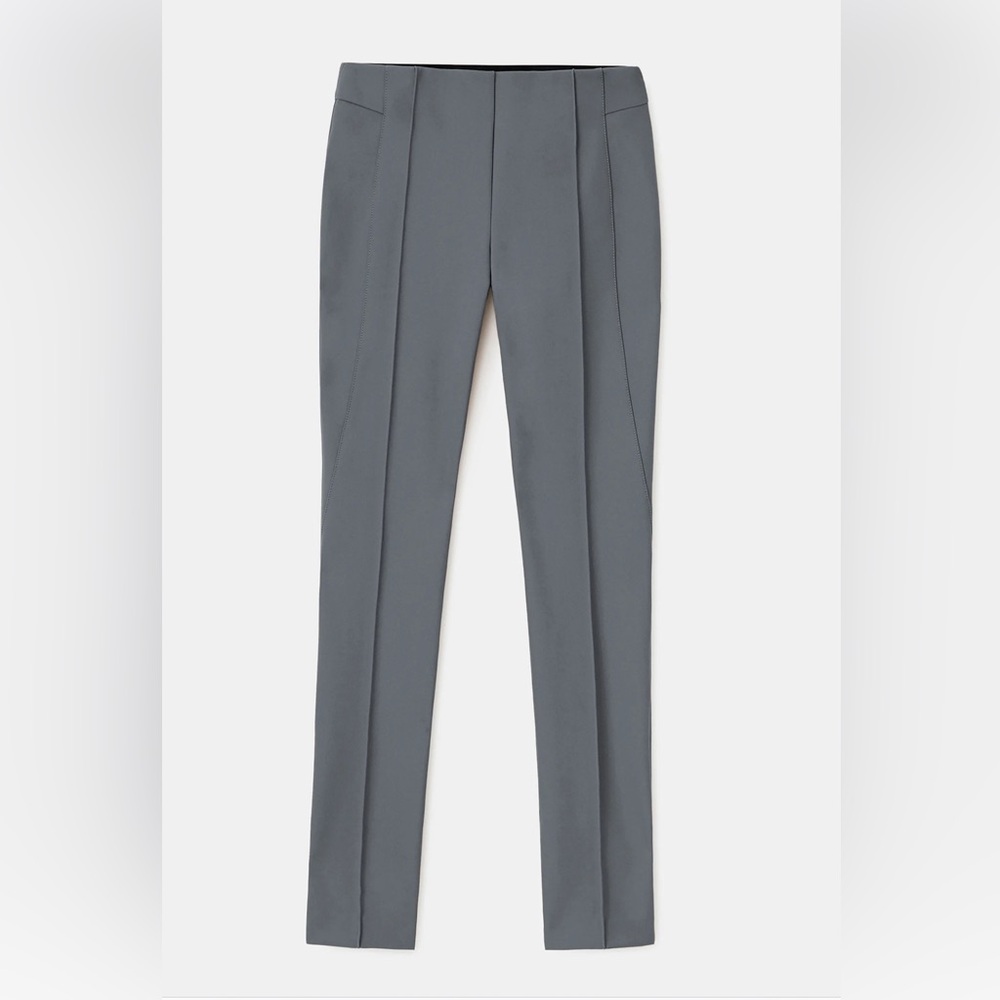NWT Lafayette 148 New York Gramercy Slim Stretch Pants in shale.